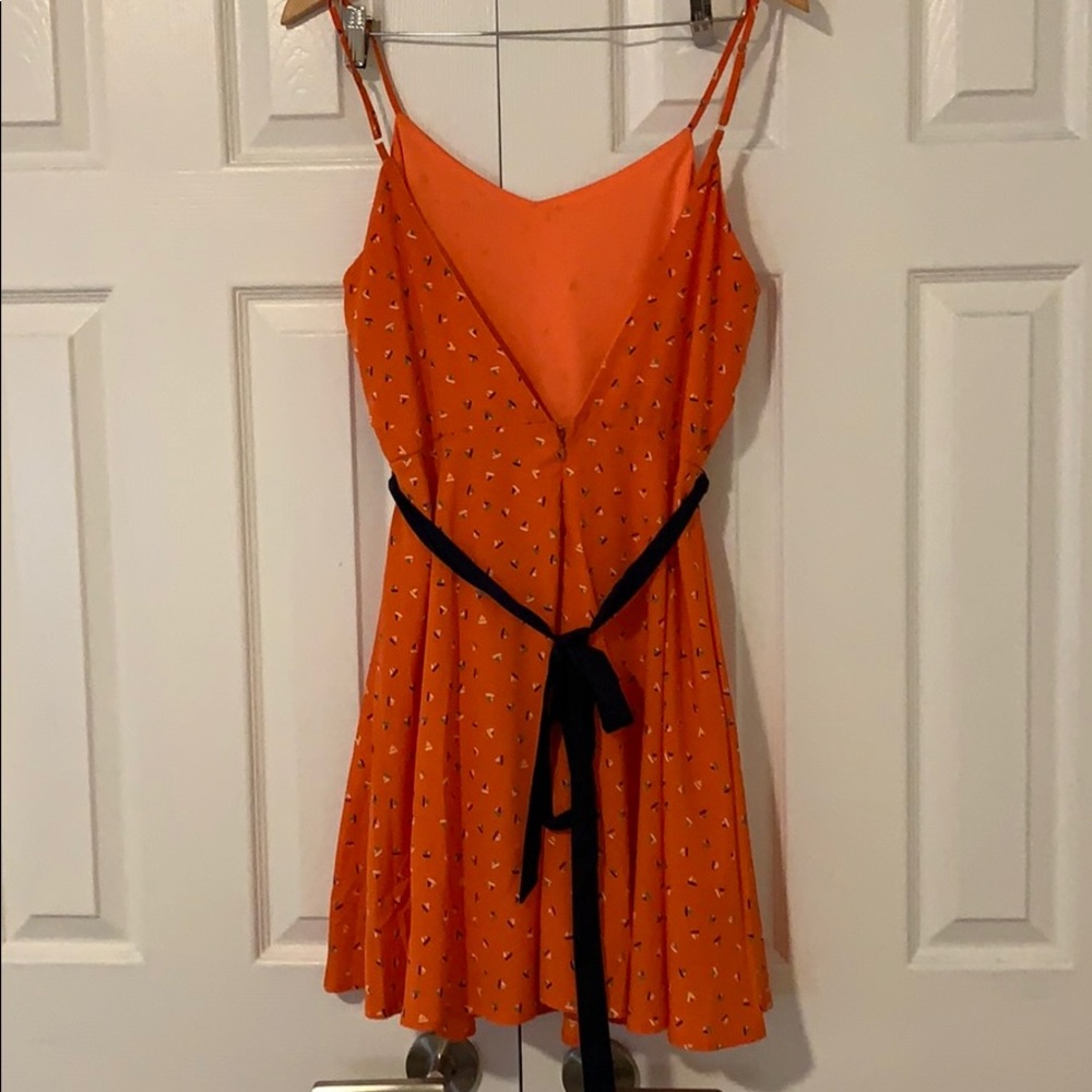 Orange Mini Boat Patterned Dress - Picture 3 of 5